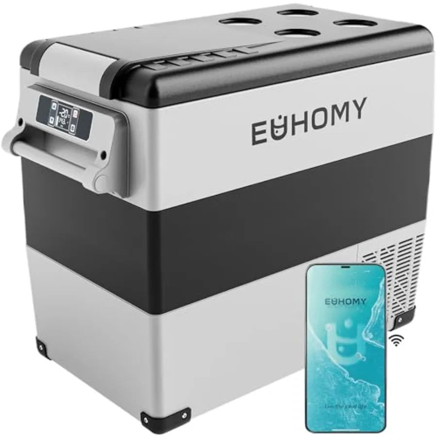 12V Portable Refrigerator 59 Qt 55L App Control Cooler Freezer 12 24V DC AC