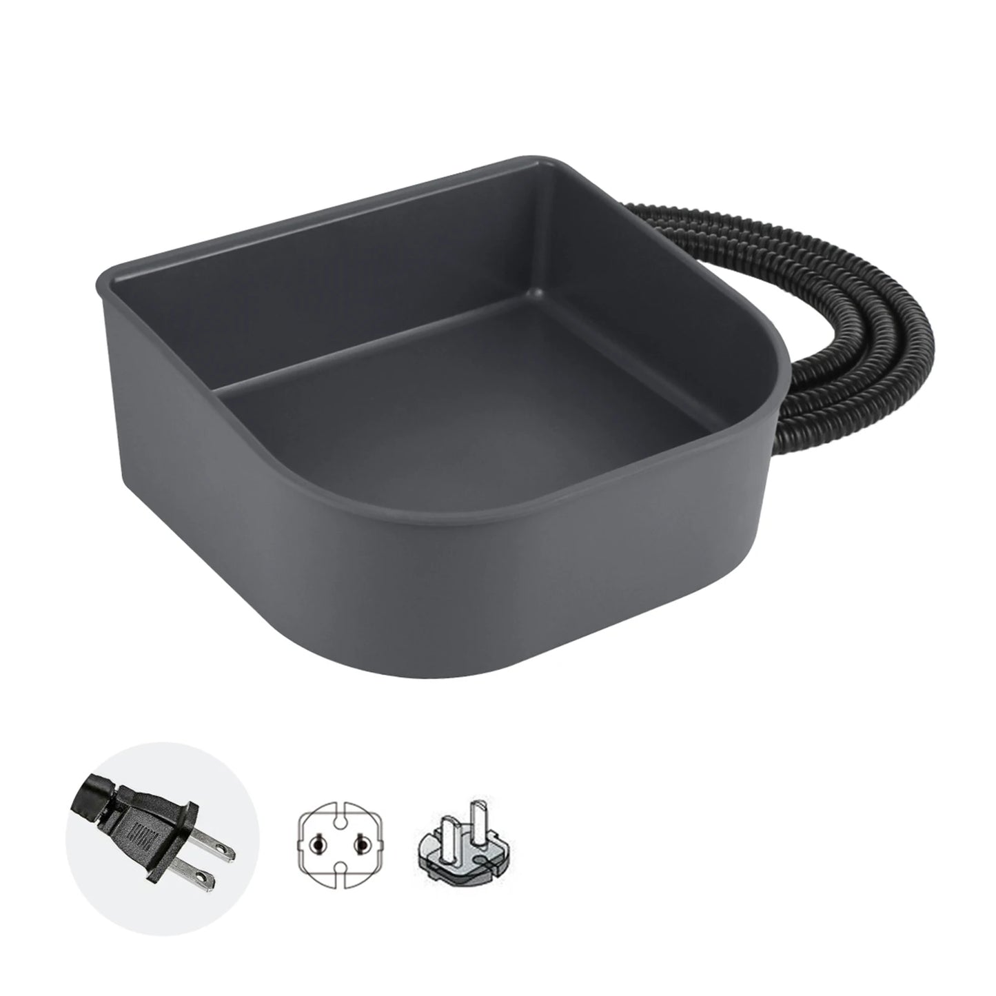 Plastic Heated Pet Bowl Hanging Water Bowl For Dogs Cats Rabbits 1L US