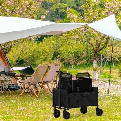 Eco Friendly Garden Handcart with Four Foldable Wheels