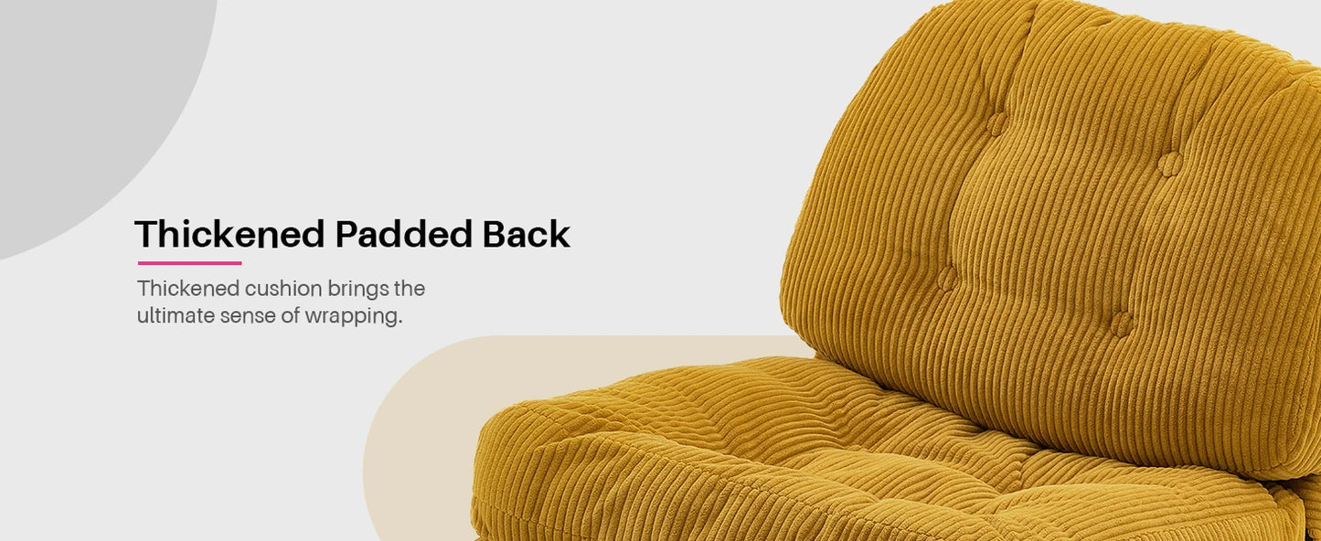 Redlife Foldable Accent Chair 360 Degree Swivel Tufted Upholstered Living Room