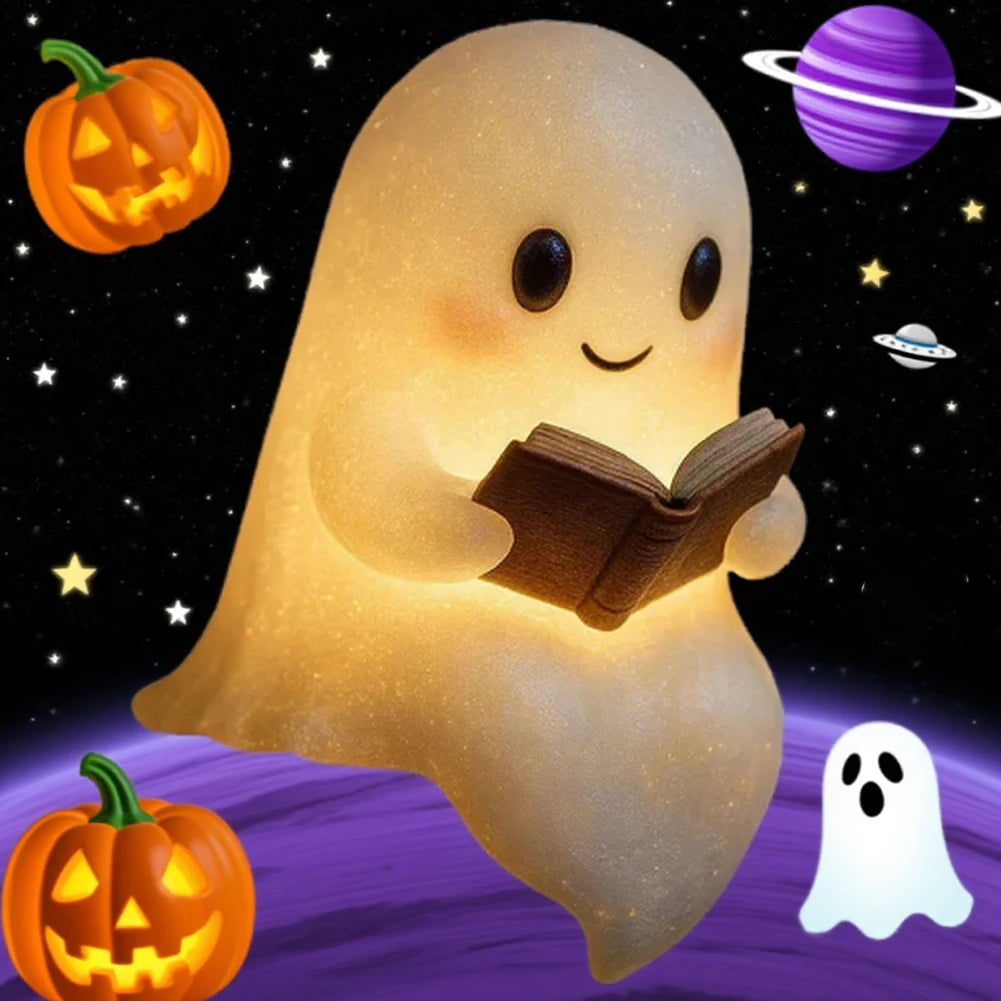 Halloween 3D LED Ghost Night Light Campfire Figurine Decor