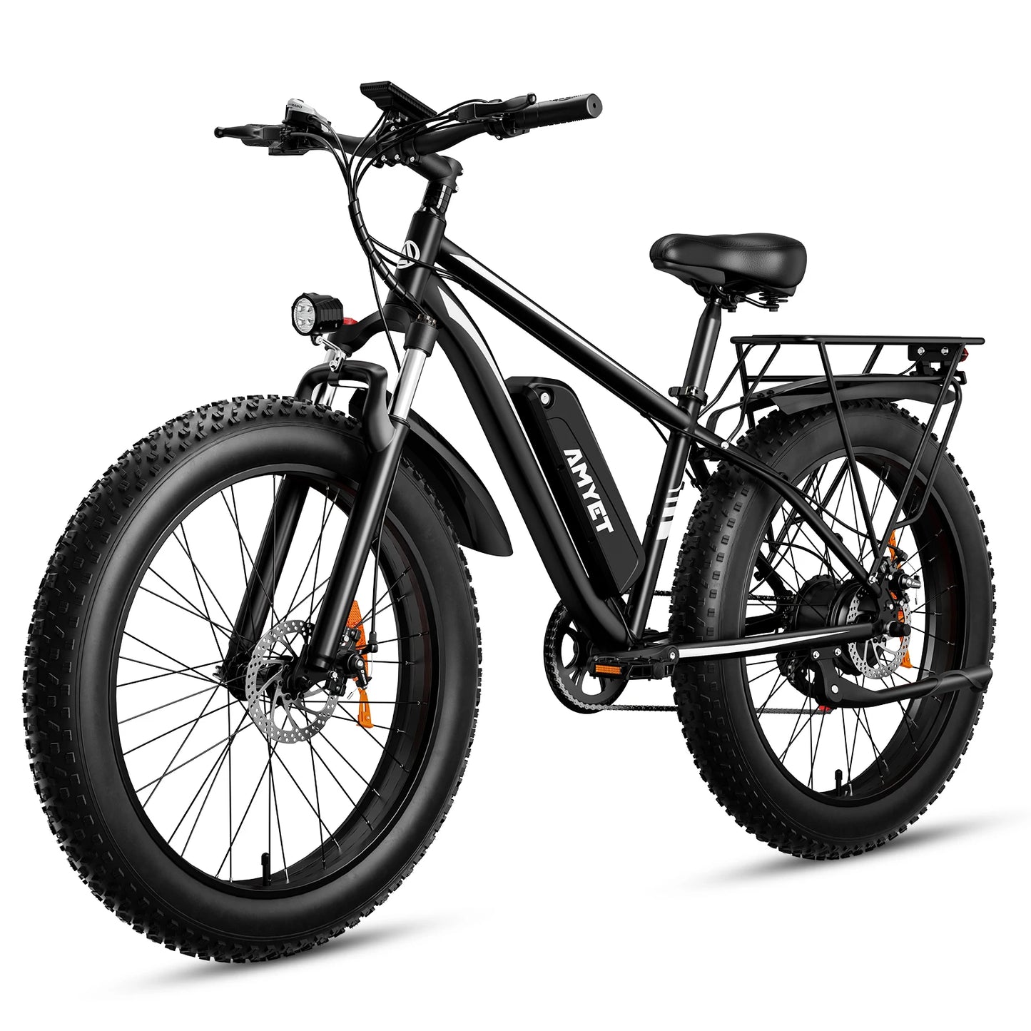 AMYET EB26 Electric Bike 1500W 48V 15Ah 26 Inch Fat Tire Mountain Bike 31 Mph