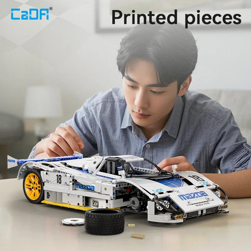 CaDA 1 To 10 Mazda 787B Racing Car Building Blocks Model Kit