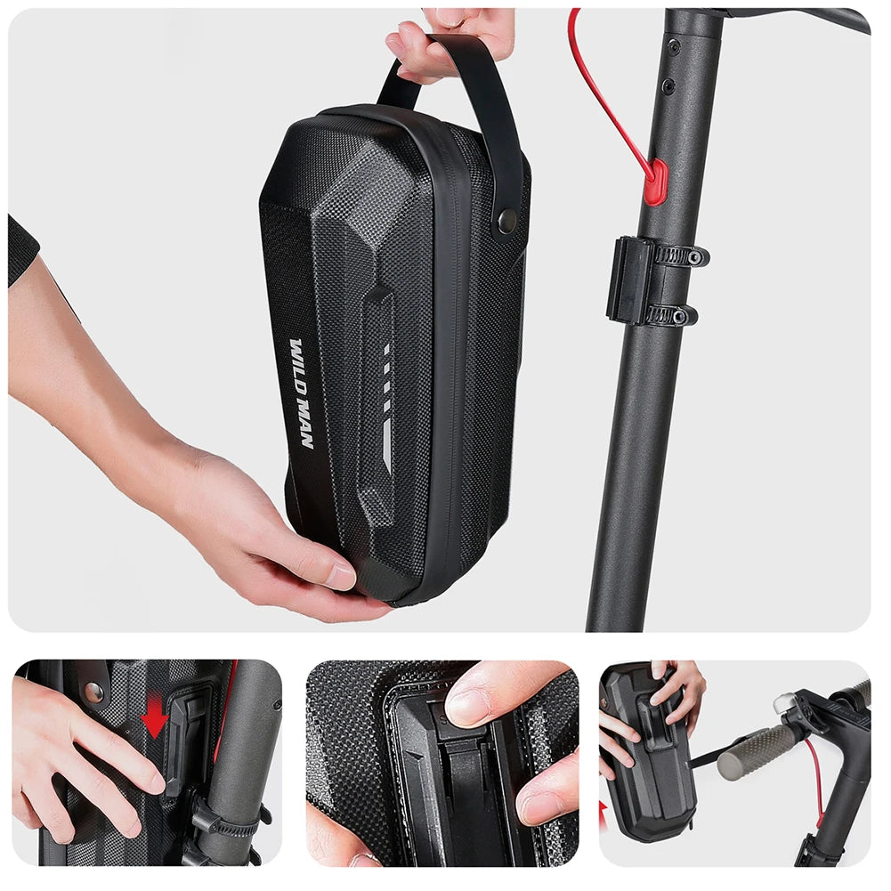 Electric Scooter Front Bag EVA Hard Shell Waterproof 2 To 3L