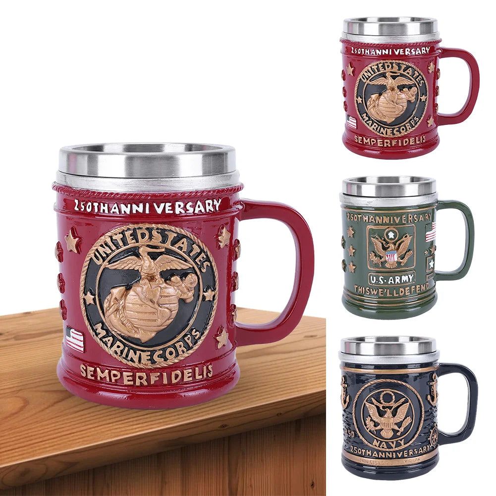 250th Anniversary Veteran Coffee Mug Stainless Steel