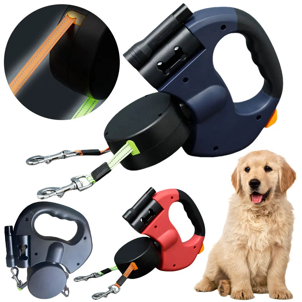 Double Headed Dog Leash 360 Degree Swivel For Small Dogs
