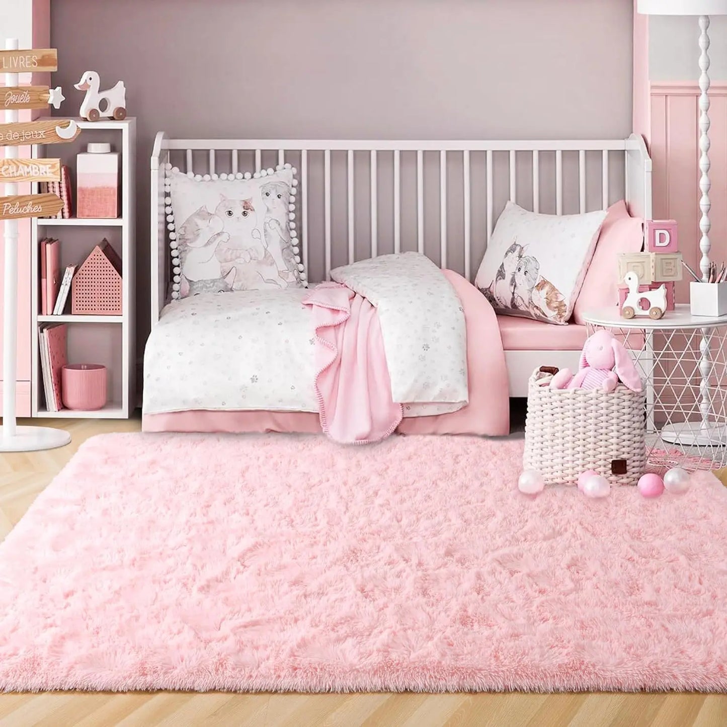 Fluffy Rugs for Bedroom Fuzzy Area Rugs for Living Room Soft Kids Carpet Non Slip for Hardwood Floors Room Decor