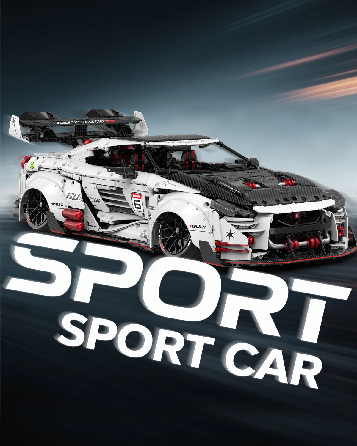 2025 1 To 8 Scale Technical Racing Car Building Kit 3939 Pieces For Adults
