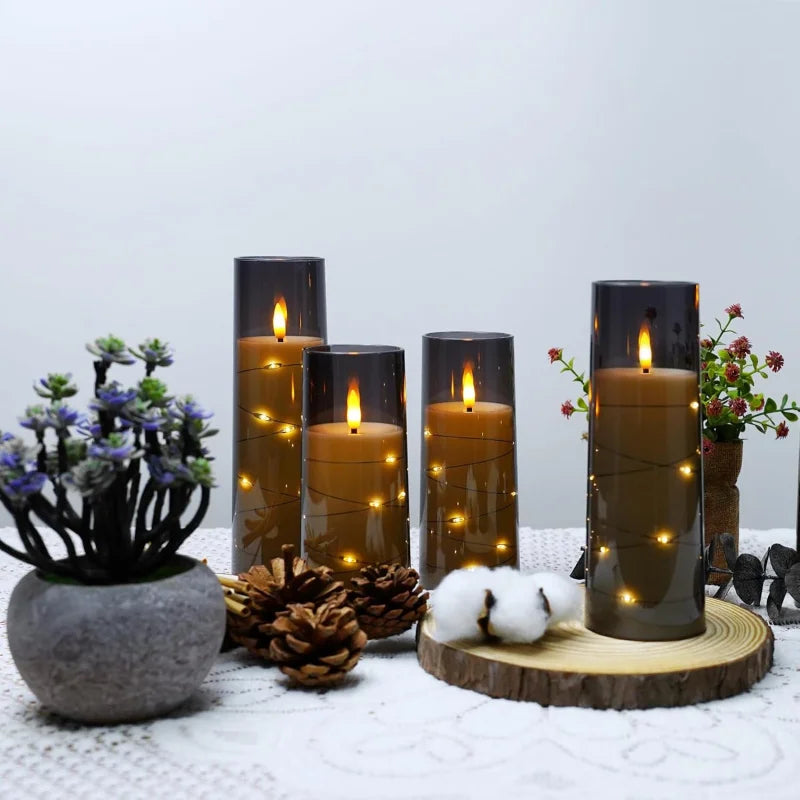 Five Pack Flameless LED Candles With Timer For Wedding