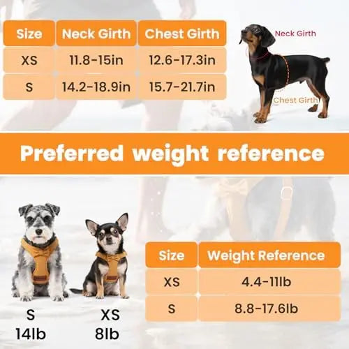 Adjustable Small Dog Harness With Leash 1.5m Puppies Yellow XS