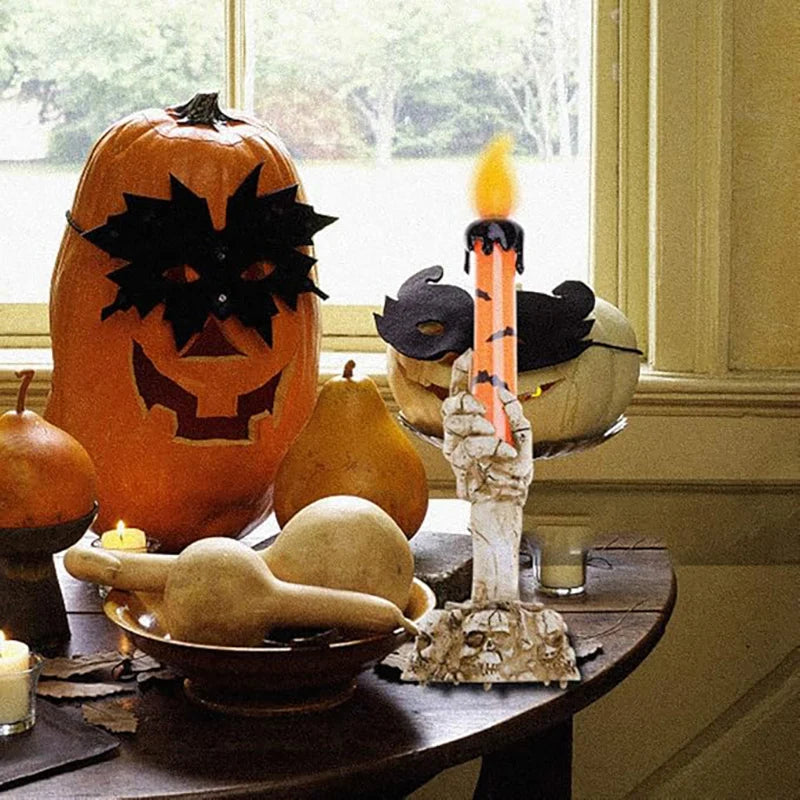 Halloween Skeletons Ghosts Candles Pumpkin Decorations