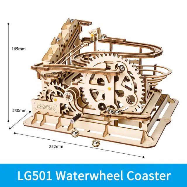 Robotime Rokr 3 Marble Run DIY Wooden Waterwheel Model Kit Gift