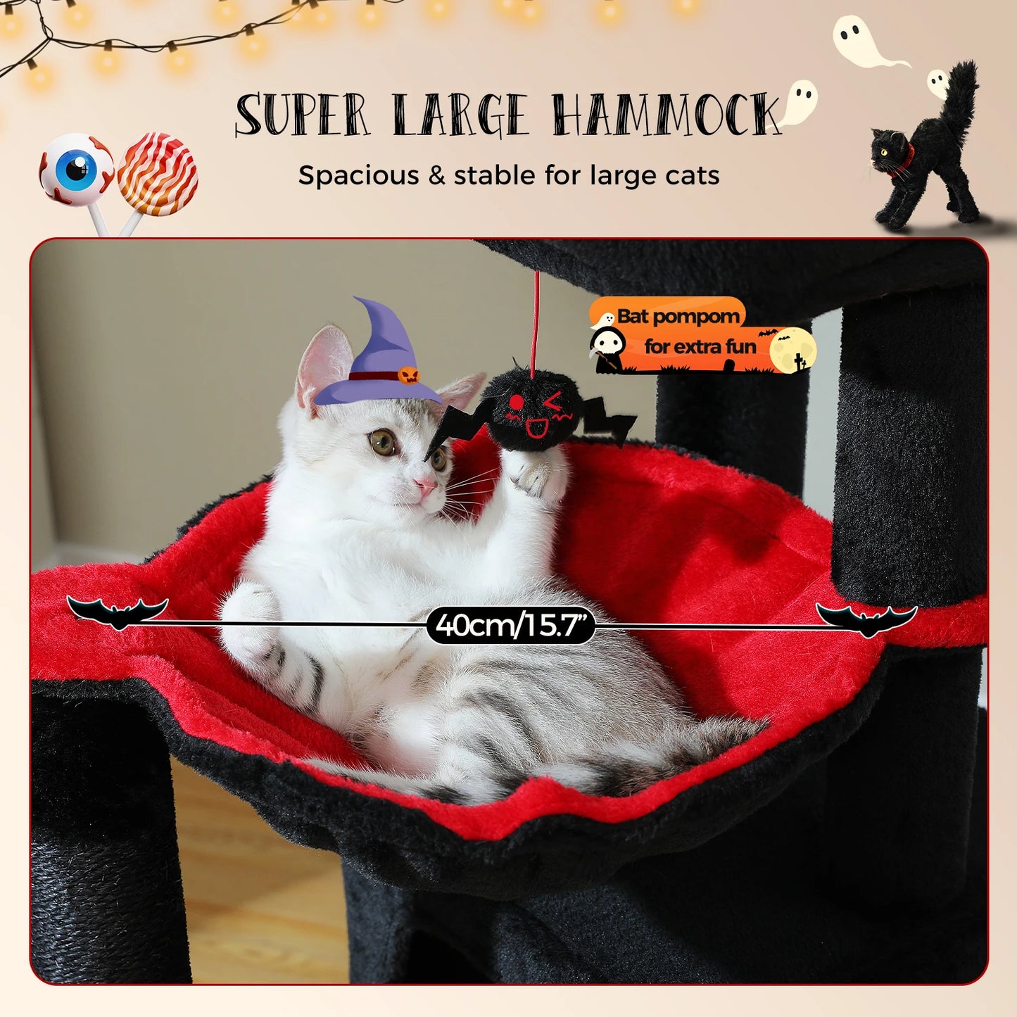 Four Level Cat Tree For Indoor Cats With Sisal Scratching Post And Condos