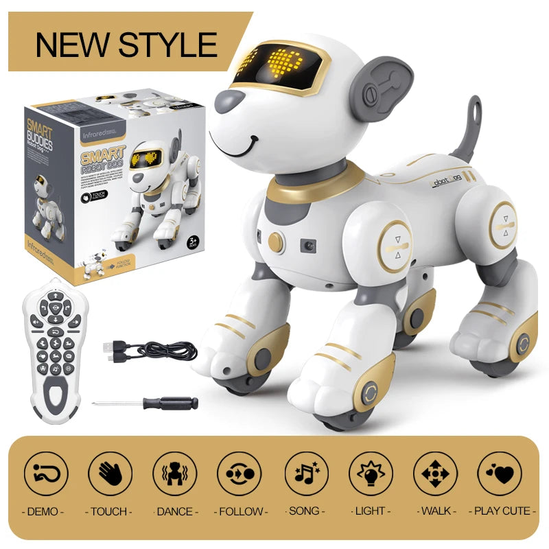 Funny RC Robot Dog Voice Command Toy With Music Song