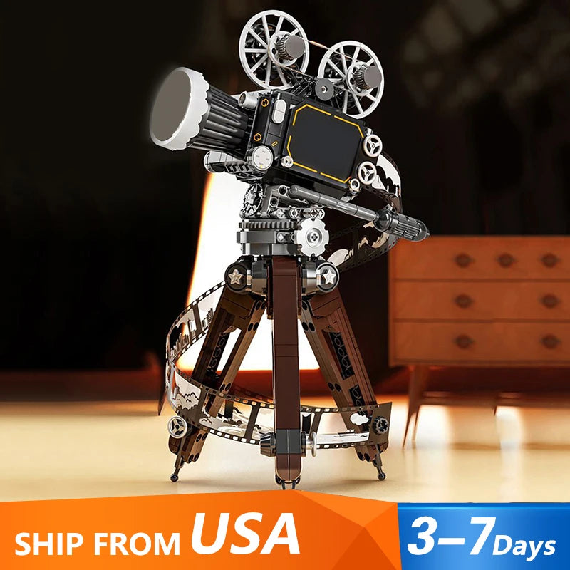 655Pcs MOC Classic Retro Camera Building Set 100th Anniversary Gift