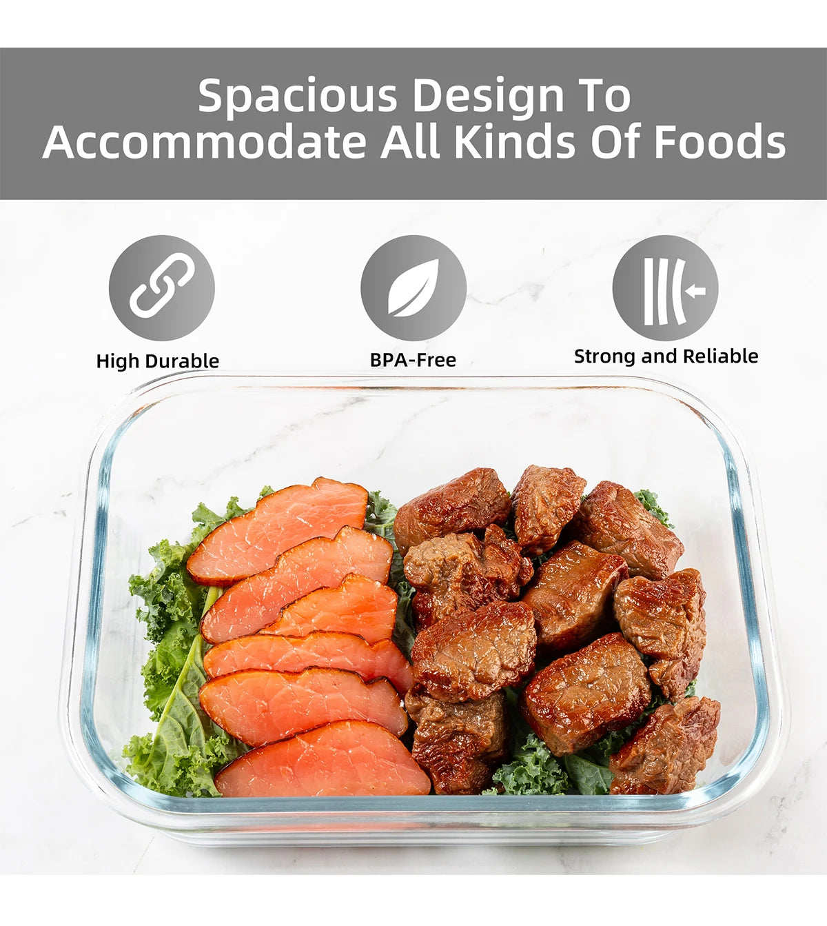 16 Piece Glass Food Storage Set Leakproof Airtight BPA Free Microwave Safe Oven