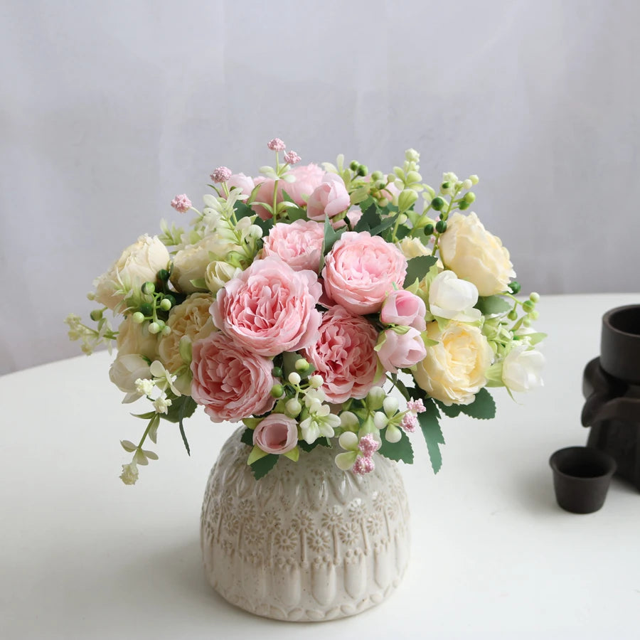 Artificial Rose And Peony Flowers Set One To Three Pcs High Quality Wedding Arch