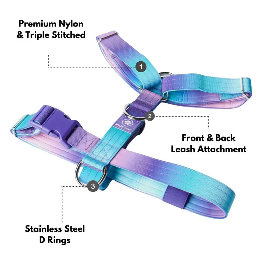 No Pull Dog Harness For Large Dogs Heavy Duty Adjustable Y Shaped Padded Halter