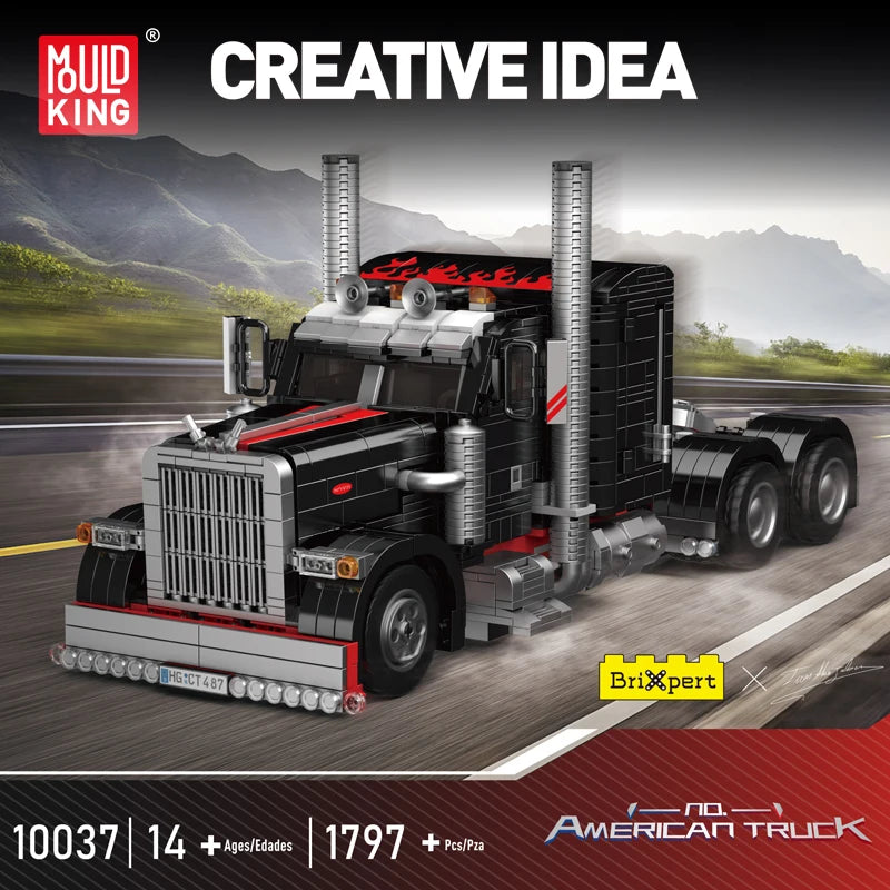 Mould King 10037 The American Truck Building Block Set Compatible With Lego