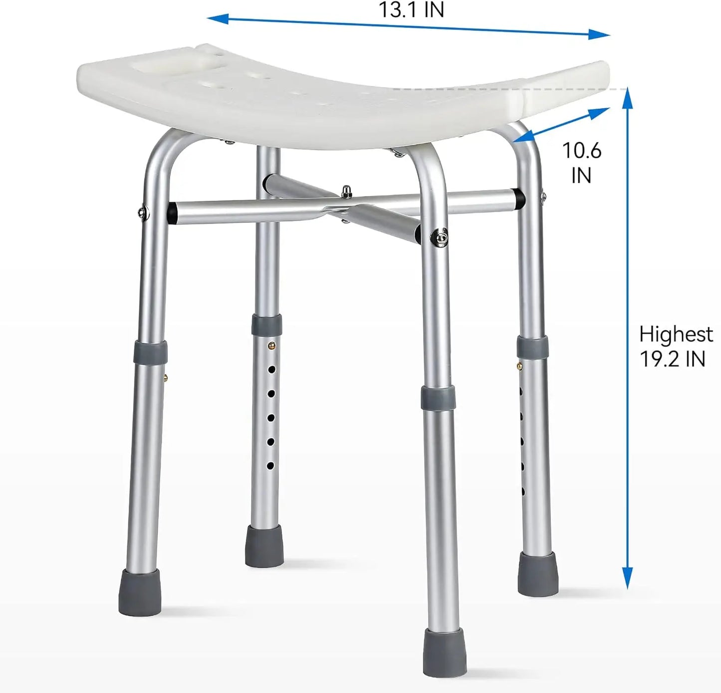 Shower Bench With Adjustable Height And Slip Resistant 350Lb