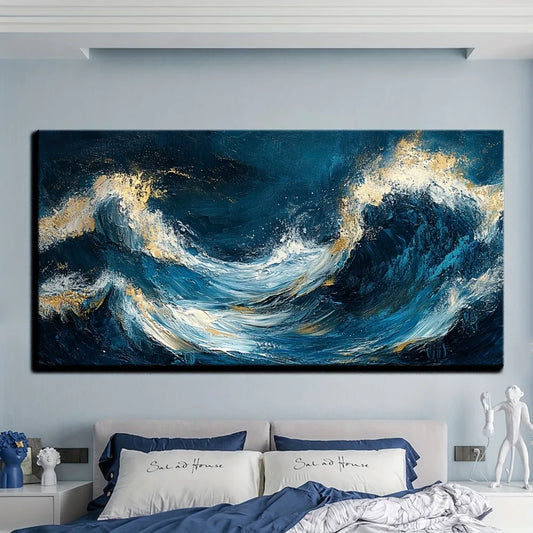 Blue Fantasy Modern Painting With One Point Five Inch Pine Frame Living Room