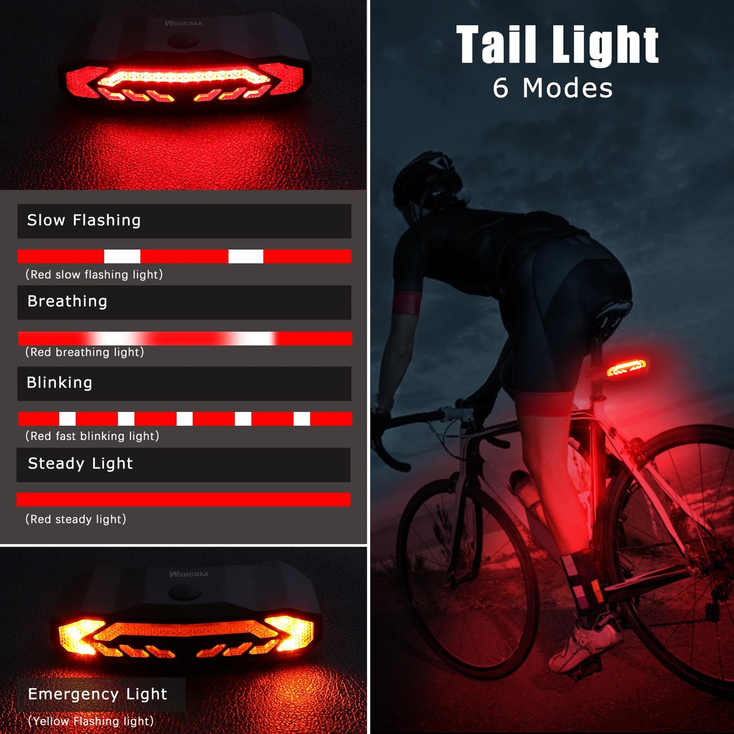 Elecpow Smart Bike Taillight Anti Theft Alarm With Remote