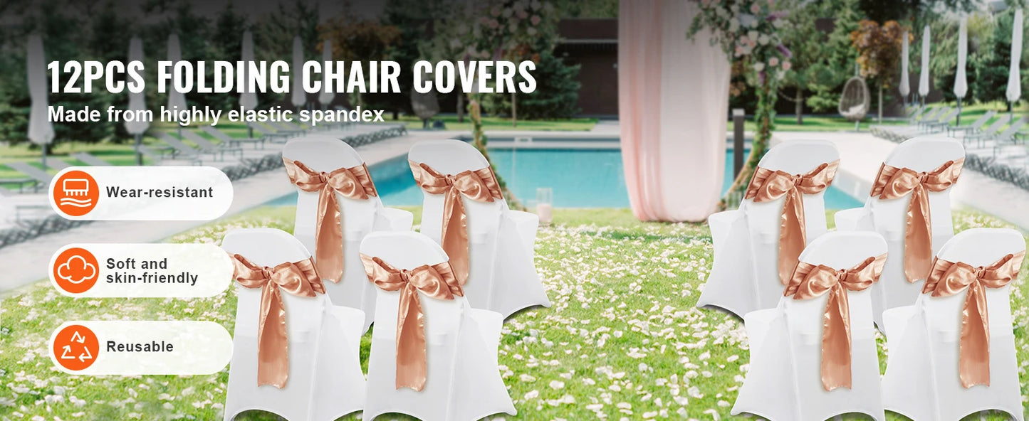 White Spandex Wedding Chair Covers for Banquet Party