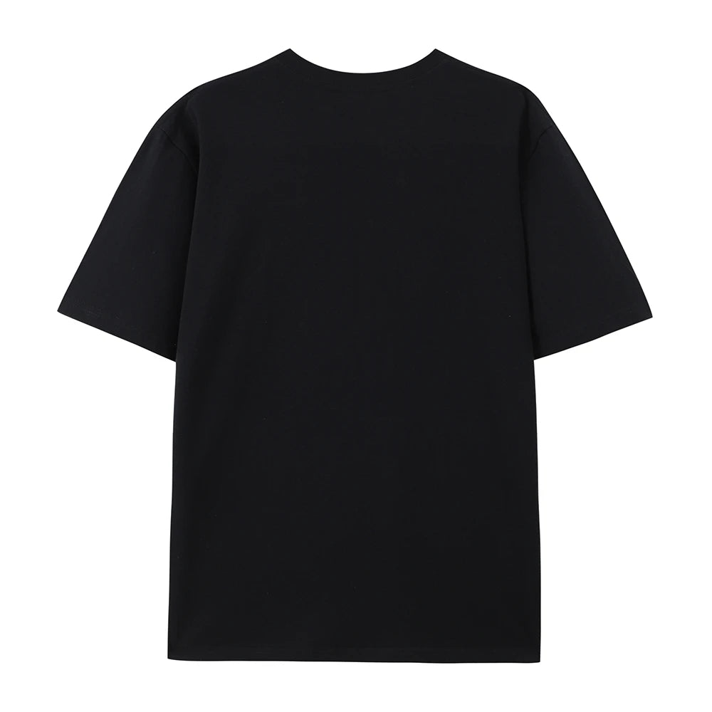 Womens Casual Black Cat Cartoon Print Short Sleeve TShirt Durable Machine Washable