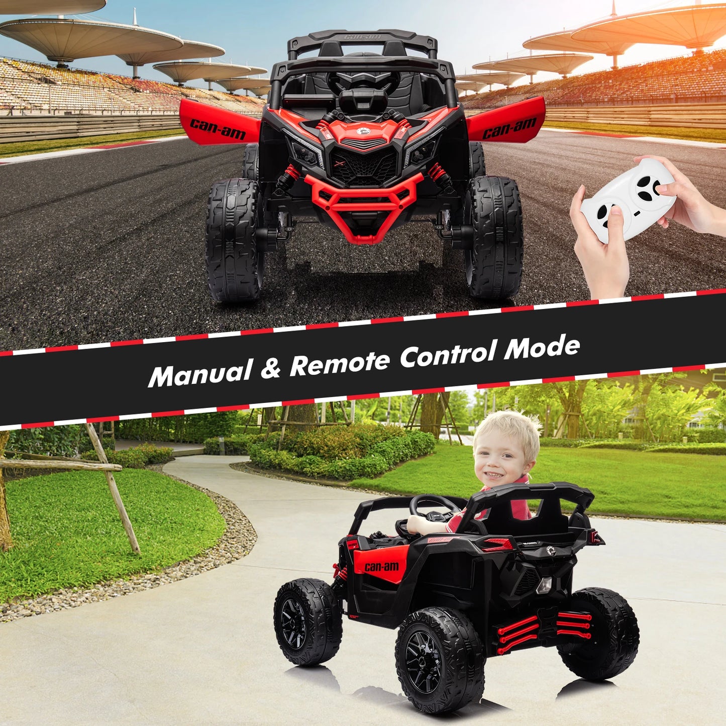 Licensed Can Am Kids Electric UTV Ride On Car With Remote