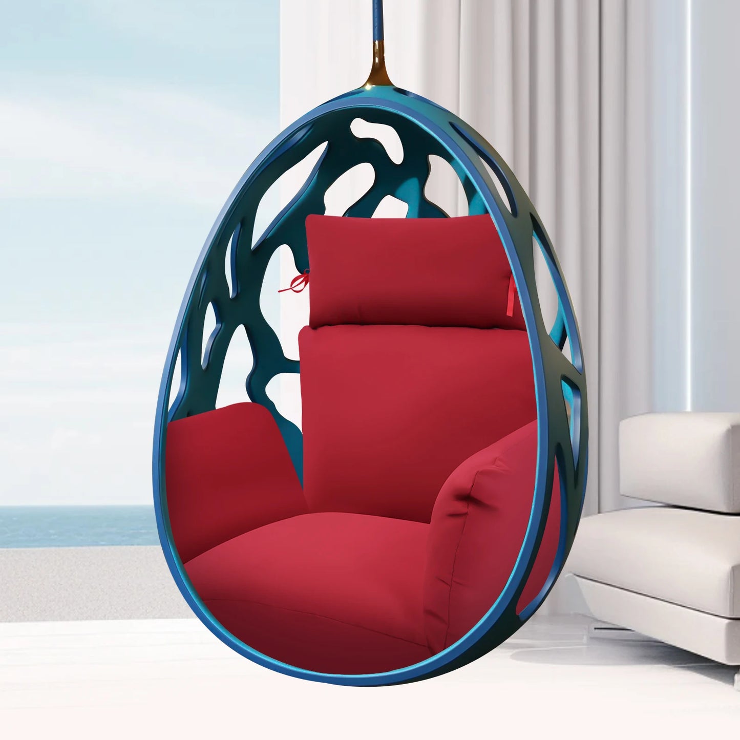 Solid Color Hanging Swing Egg Chair Cushion Durable Sofa Cushion Hanging Basket Swing Cushion Removable and Washable