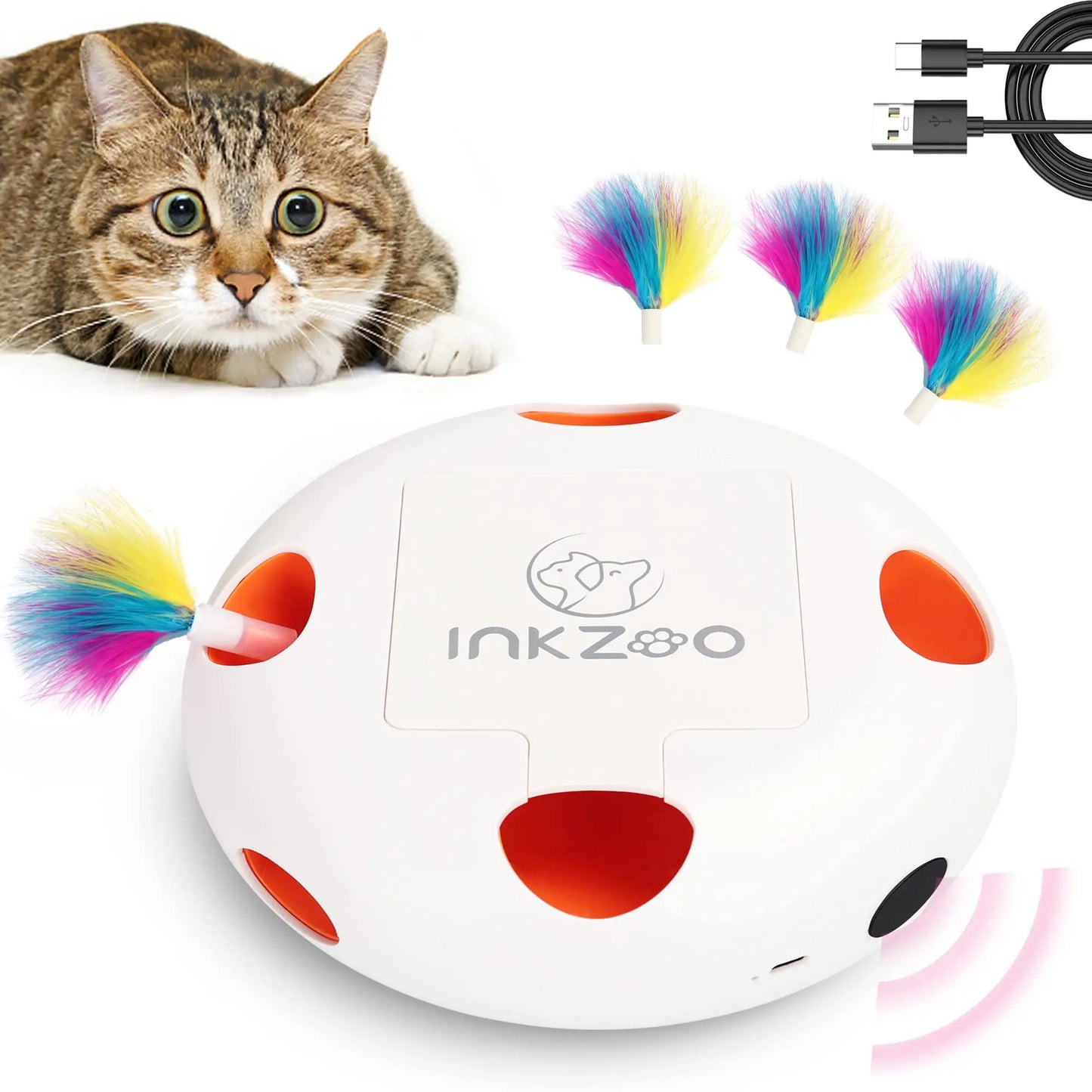 INKZOO Interactive Cat Toys For Indoor Cats Whack A Mole