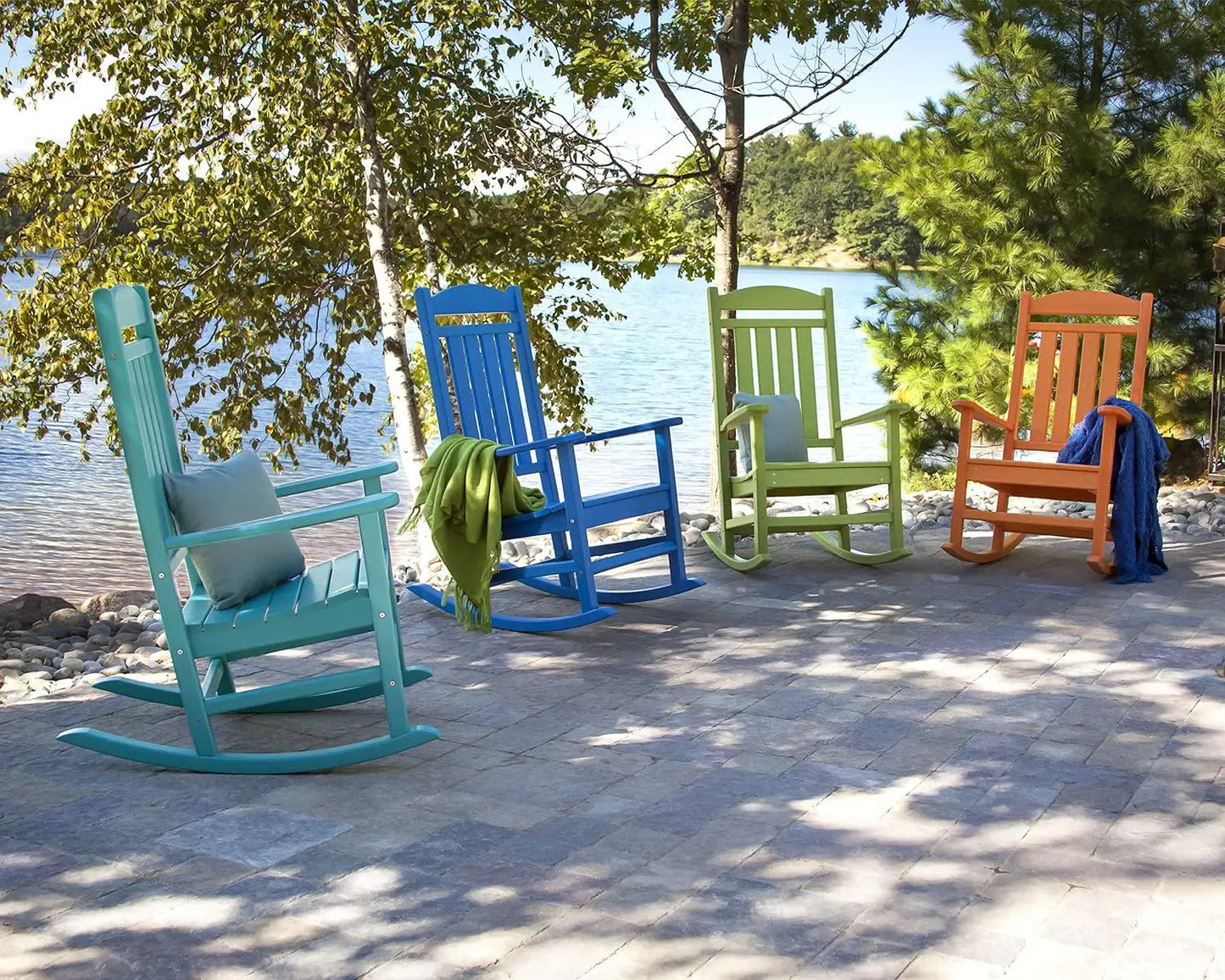 Presidential Outdoor Bamboo Rocking Chair European Style Garden