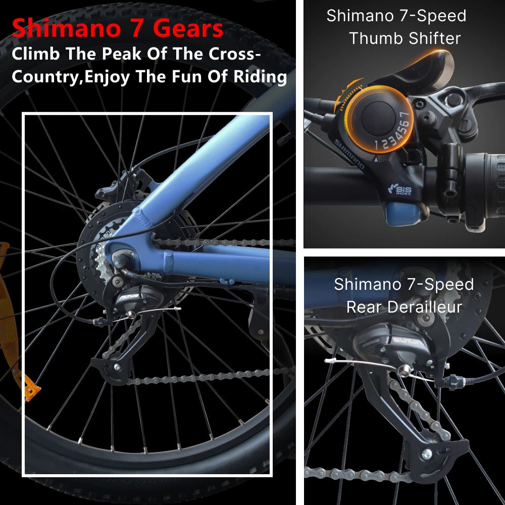 HX Q5 2000W Electric Mountain E Bike 48V 20Ah Off Road