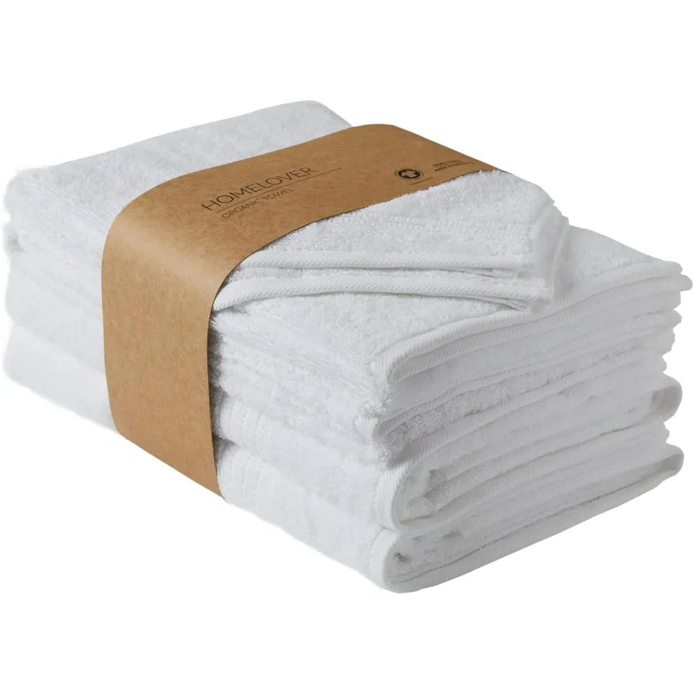 Four Piece Luxury Bath Towel Set Organic Cotton 500GSM