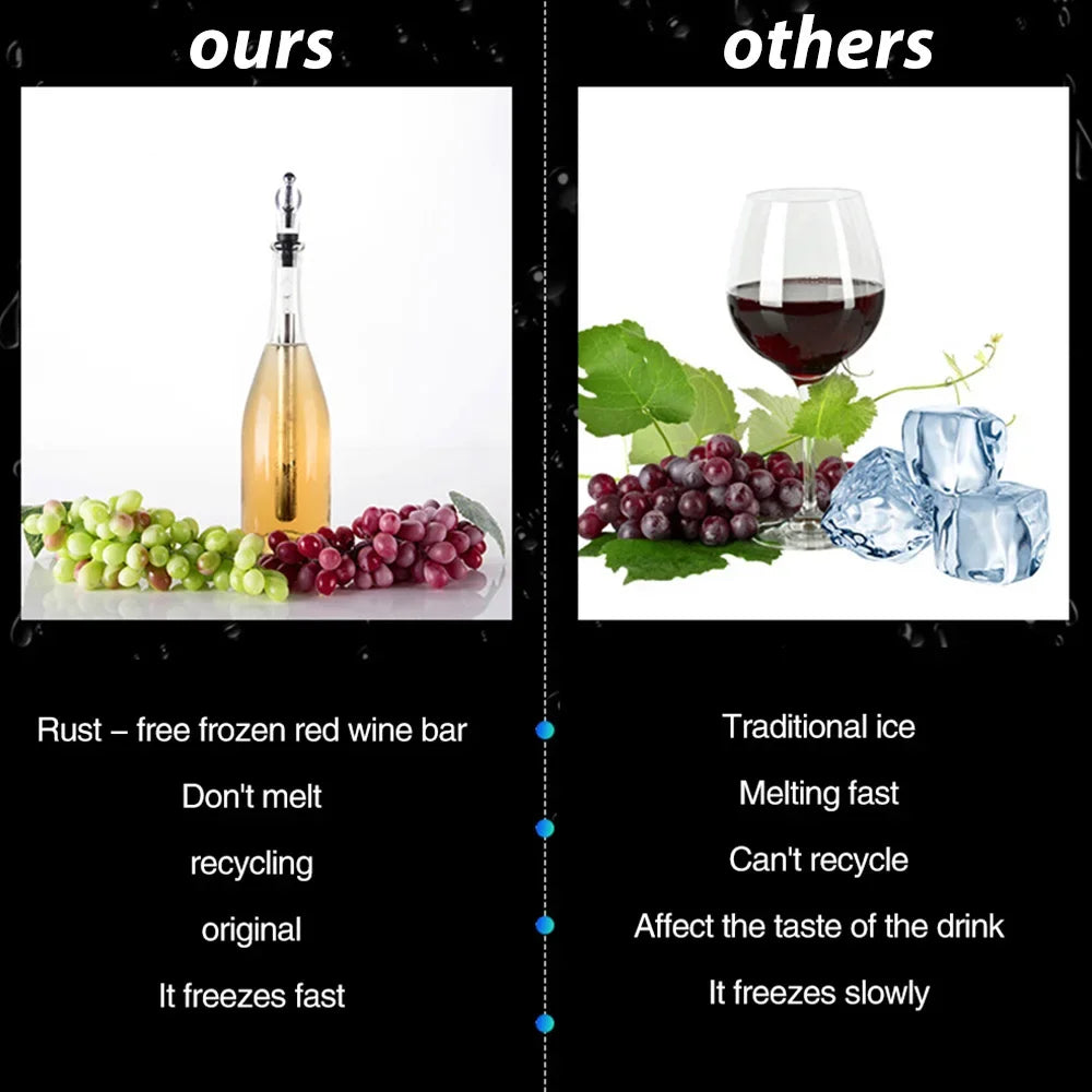 Stainless Steel Wine Bottle Cooling Rod Aerator Pourer