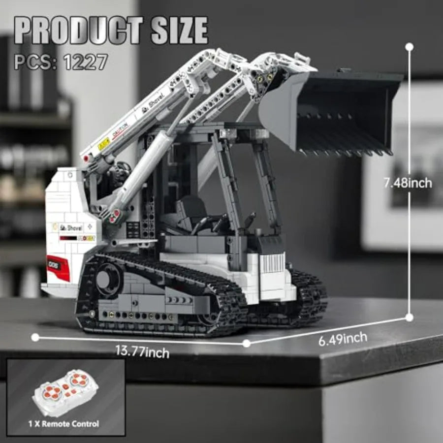 Reobrix Bobcat Skid Steer Loader Building Block Set With App Remote RC Control