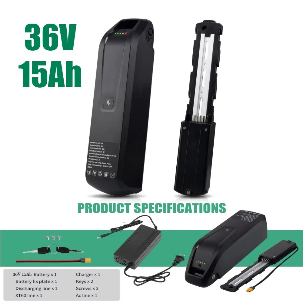 48V Li Ion Ebike Battery 10 20Ah For High Power Long Range