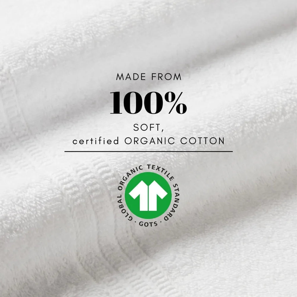 Four Piece Luxury Bath Towel Set Organic Cotton 500GSM