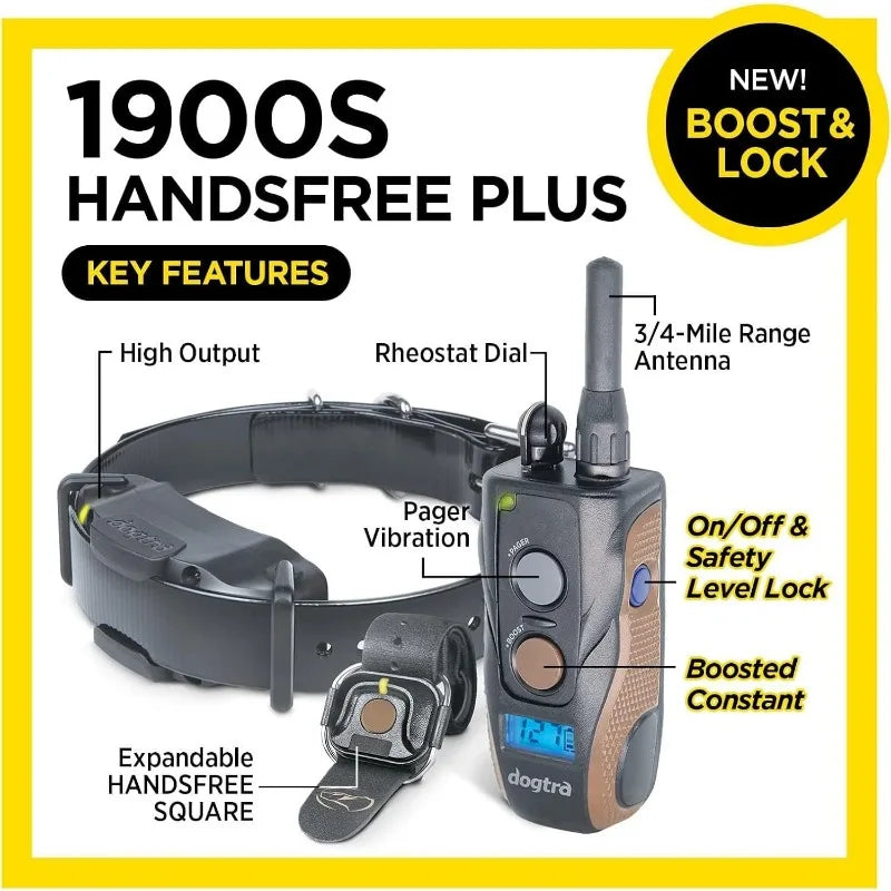 Handsfree Remote Dog Training E Collar Range Three Quarters Mile Waterproof