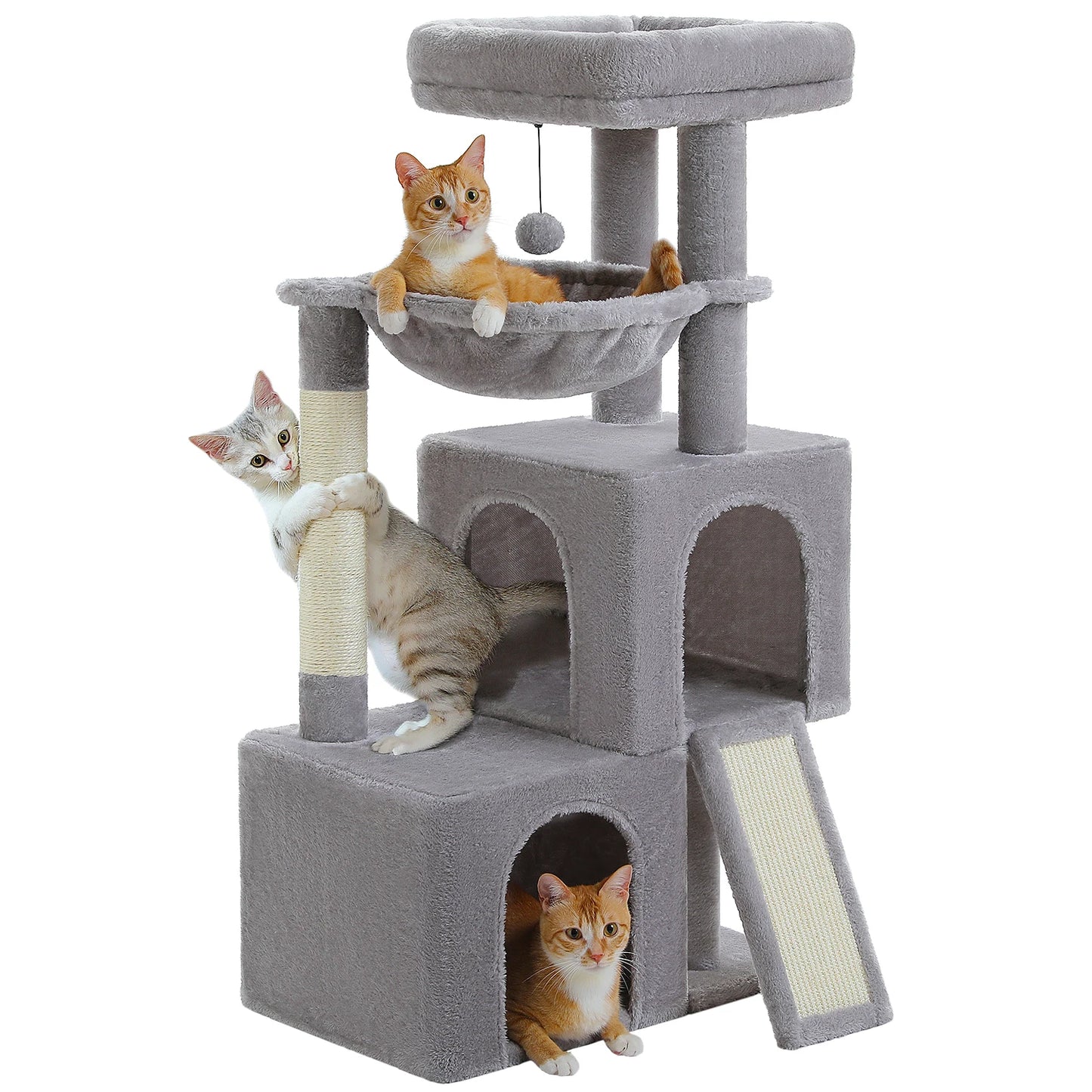 Large Indoor Cat Tree Tower With Four Levels And Two Condos