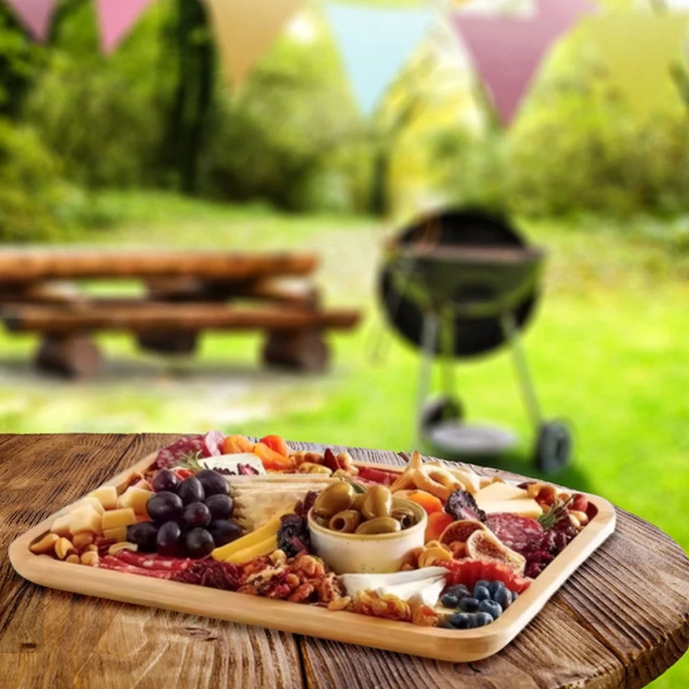 Reusable Bamboo Cheese Board With Lid Charcuterie Tray