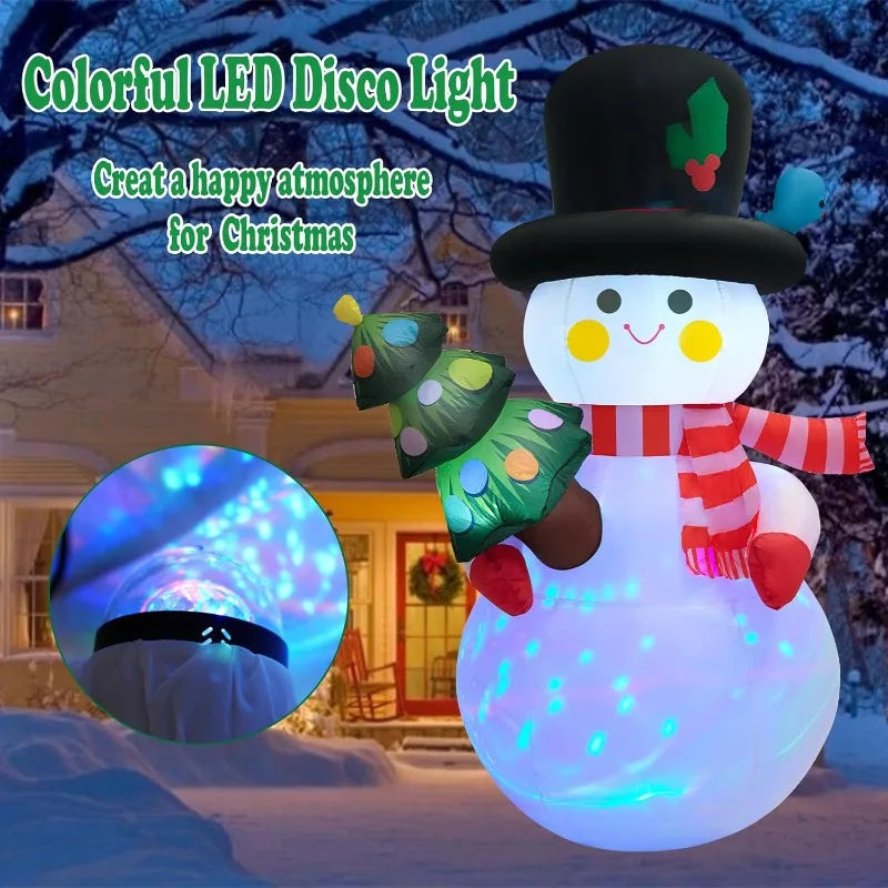 8 Ft Christmas Inflatable Snowman Yard Decoration LED Lights
