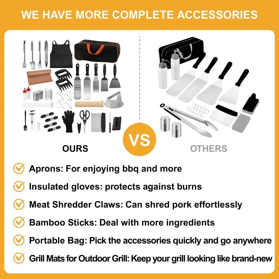 Griddle Accessories Kit For Flat Top Grills Blackstone Camp Chef Spatula Set