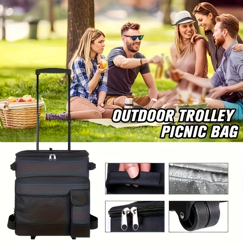 Insulated Outdoor Picnic Box Large Capacity Cooler for Camping and Takeaway