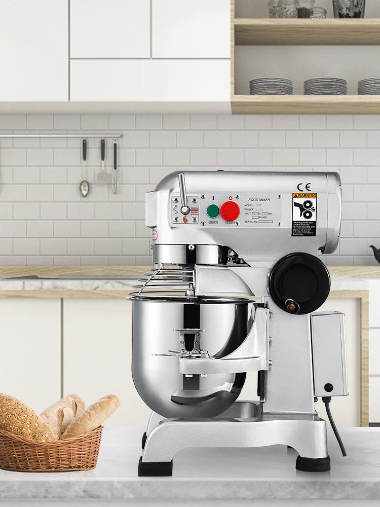 SucceBuy Stainless Steel Electric Dough Machine 10 to 30L Commercial Cream Egg Whisk Mixer Kitchen Food Stand Blender