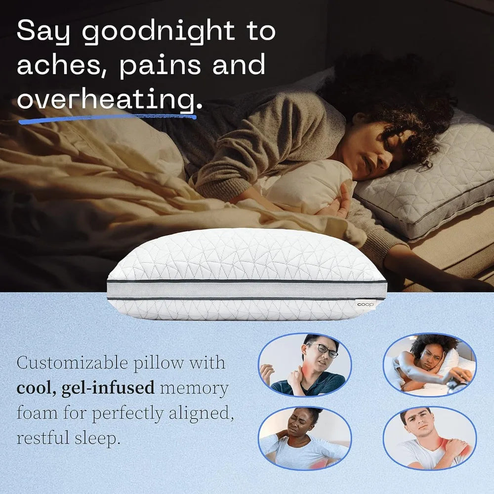 Eden Pillow Queen Bundle With Coolside Pillowcase Waterproof