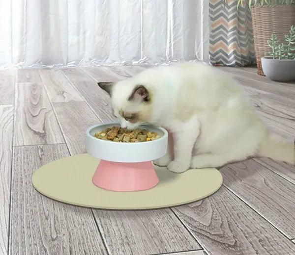 Wooden Elevated Pet Feeder Tower Style Raised Bowl For Cats And Dogs