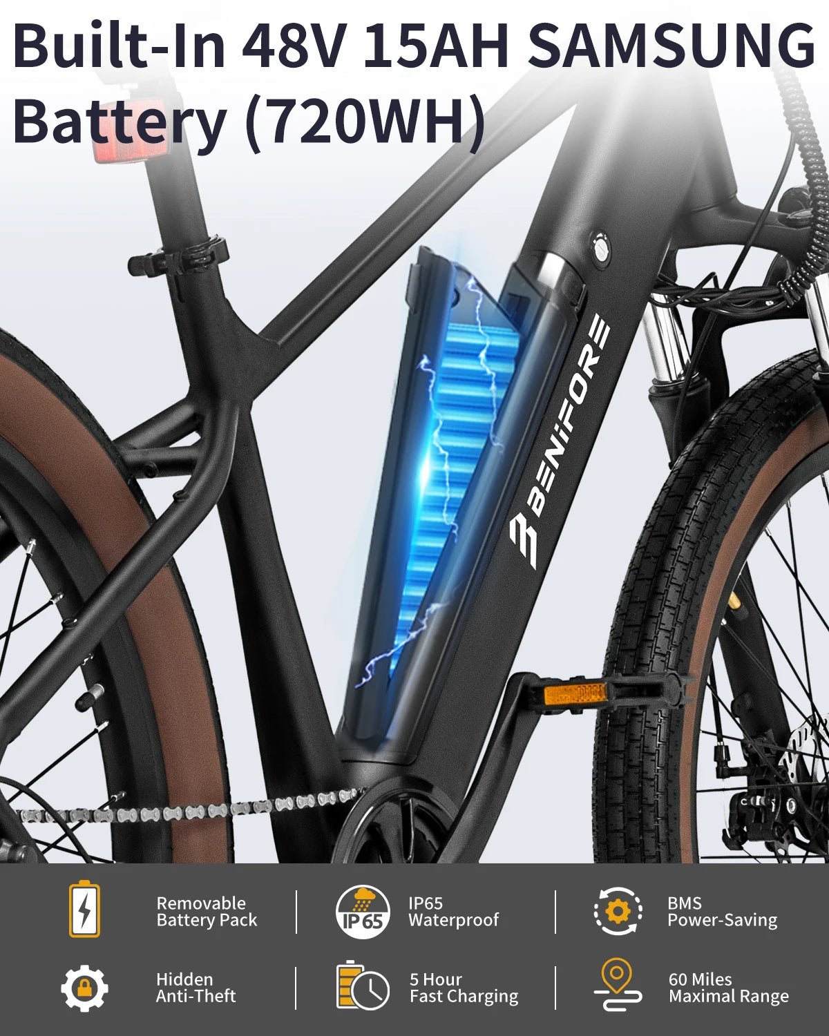 Luckeep C26 Adult E Bike 750W 48V 15Ah Removable Battery