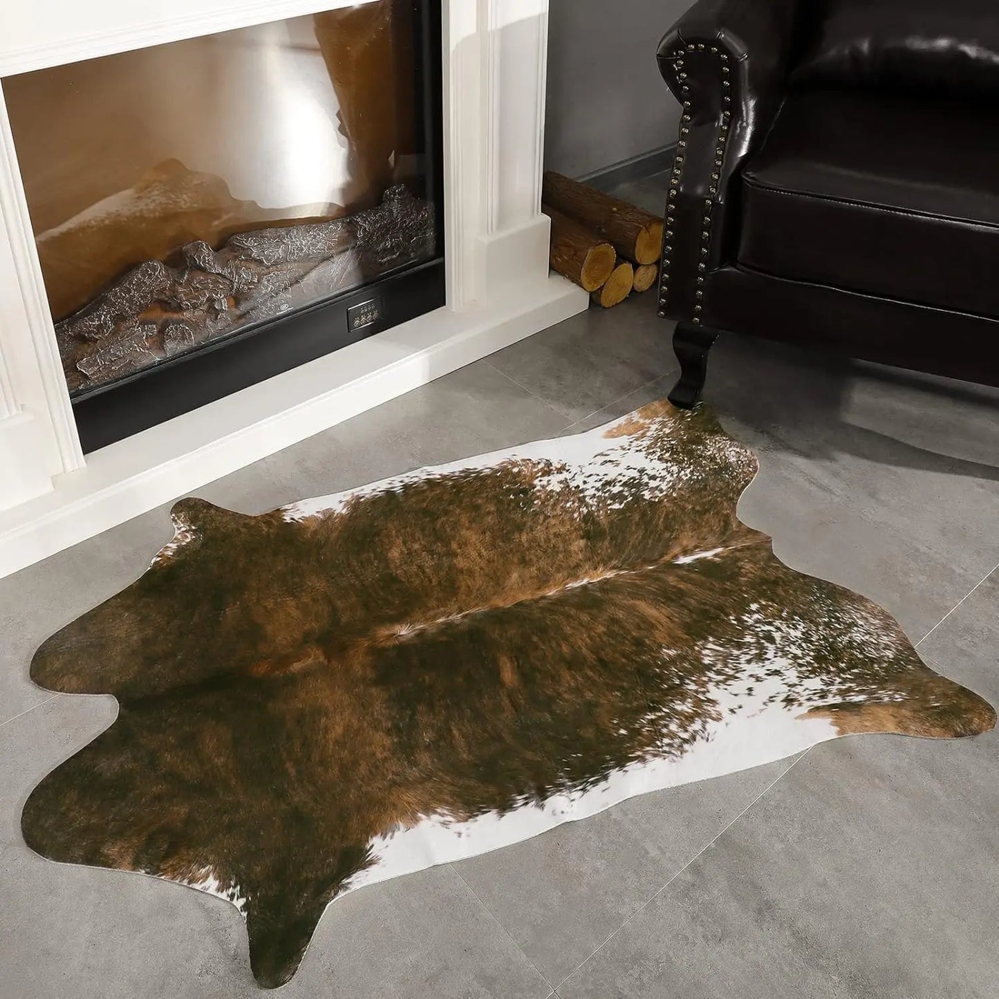 American Style Animal Print Faux Fur Cowhide Rug for Bedroom Living Room Carpet Home Decoration Floor Mats