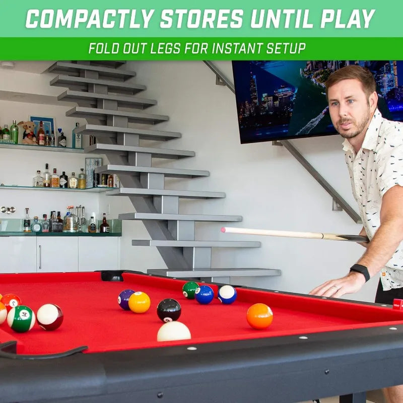 GoSports Portable Billiards Table 6 7 8 Feet With Full Set